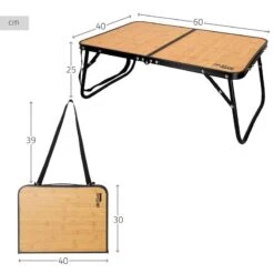 AKTIVE - Table De Camping Pliante Effet Bambou, 60x40x25 Cm -Magasin De Matériel De Camping aktive table de camping pliante effet bambou 60x40x25 cm 3