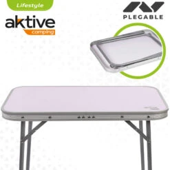 AKTIVE - Table Pliante Avec Poignée De Transport. Table De Camping 60x40x50 Cm -Magasin De Matériel De Camping aktive table pliante avec poignee de transport table de camping 60x40x50 cm 2
