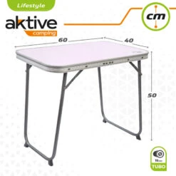 AKTIVE - Table Pliante Avec Poignée De Transport. Table De Camping 60x40x50 Cm -Magasin De Matériel De Camping aktive table pliante avec poignee de transport table de camping 60x40x50 cm 3