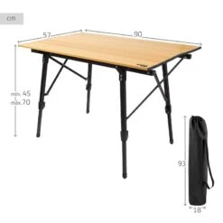 AKTIVE - Table Pliante Glampling Hauteur Réglable. Table De Camping, 90 X 57 Cm -Magasin De Matériel De Camping aktive table pliante glampling hauteur reglable table de camping 90 x 57 cm 3