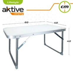 AKTIVE - Table Pliante . Table Basse Blanche En Aluminium - 40x60x40 Cm 9 AKTIVE - Table Pliante . Table Basse Blanche En Aluminium - 40x60x40 Cm -Magasin De Matériel De Camping aktive table pliante table basse blanche en aluminium 40x60x40 cm 3