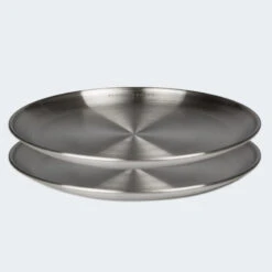 Assiette Plate De Camping | Diamètre Env. 23 Cm | Acier Inox | 2 Assiettes -Magasin De Matériel De Camping assiette plate de camping diametre env 23 cm acier inox 2 assiettes 5
