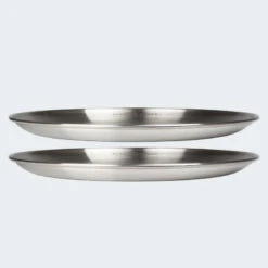 Assiette Plate De Camping | Diamètre Env. 23 Cm | Acier Inox | 2 Assiettes -Magasin De Matériel De Camping assiette plate de camping diametre env 23 cm acier inox 2 assiettes 6