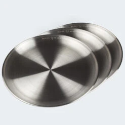 Assiette Plate De Camping | Diamètre Env. 23 Cm | Acier Inox | 3 Assiettes -Magasin De Matériel De Camping assiette plate de camping diametre env 23 cm acier inox 3 assiettes 3