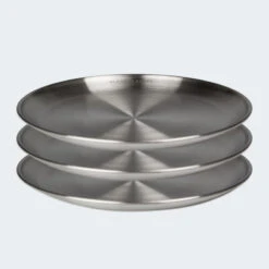 Assiette Plate De Camping | Diamètre Env. 23 Cm | Acier Inox | 3 Assiettes -Magasin De Matériel De Camping assiette plate de camping diametre env 23 cm acier inox 3 assiettes 5
