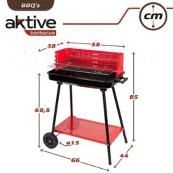 Barbecue Portable Au Charbon De Bois Pour 4 Niveaux Aktive -Magasin De Matériel De Camping barbecue portable au charbon de bois pour 4 niveaux aktive 5