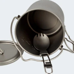 Batterie De Cuisine De Camping Set | Casseroles + Fourchette/Cuillère | Titane 11 Batterie De Cuisine De Camping Set | Casseroles + Fourchette/Cuillère | Titane -Magasin De Matériel De Camping batterie de cuisine de camping set casseroles fourchettecuillere titane 2