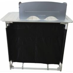 BAYASUN Meuble De Cuisine 4 Étagères Pieds Réglables Gris 11 BAYASUN Meuble De Cuisine 4 Étagères Pieds Réglables Gris -Magasin De Matériel De Camping bayasun meuble de cuisine 4 etageres pieds reglables gris 4