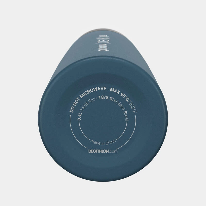 Quechua Bouteille Isotherme Inox 0,4L Avec Gobelet Pour La Randonnée - Bleu 11 Quechua Bouteille Isotherme Inox 0,4L Avec Gobelet Pour La Randonnée - Bleu – Image 9