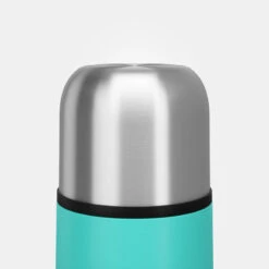 Quechua Bouteille Isotherme Inox 0,4L Avec Gobelet Pour La Randonnée - Turquoise -Magasin De Matériel De Camping bouteille isotherme inox 04l avec gobelet pour la randonnee turquoise 3