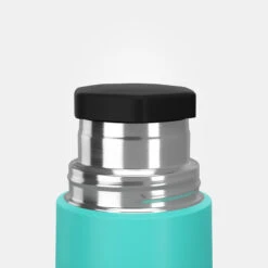 Quechua Bouteille Isotherme Inox 0,4L Avec Gobelet Pour La Randonnée - Turquoise -Magasin De Matériel De Camping bouteille isotherme inox 04l avec gobelet pour la randonnee turquoise 4