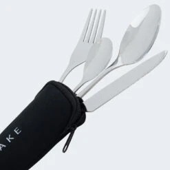 Couverts De Camping Set | Fourchette, Couteau, 2 Cuillères | Incl. Sac | Acier -Magasin De Matériel De Camping couverts de camping set fourchette couteau 2 cuilleres incl sac acier 3