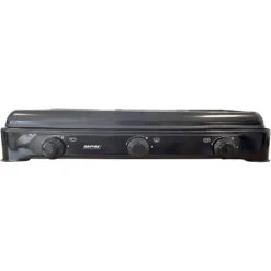 MPM Cuisinière à Gaz Portable Pour Le Camping Avec 3 Feux Couvercle Smile -Magasin De Matériel De Camping cuisiniere a gaz portable pour le camping avec 3 feux couvercle smile 2