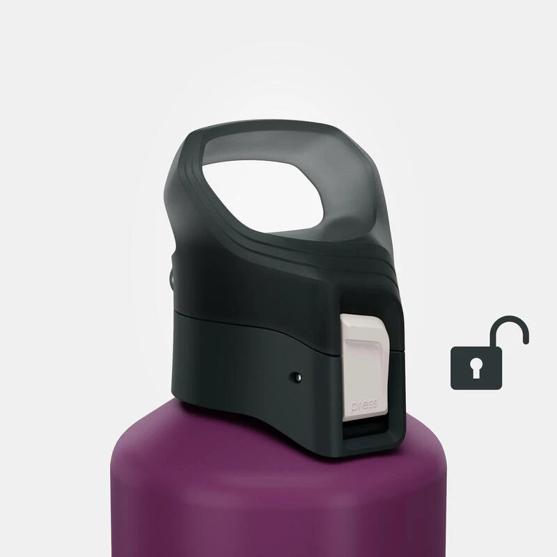 Quechua Gourde Alu 1L Avec Bouchon à Ouverture Rapide Pour La Randonnée - Violet 7 Quechua Gourde Alu 1L Avec Bouchon à Ouverture Rapide Pour La Randonnée - Violet – Image 5