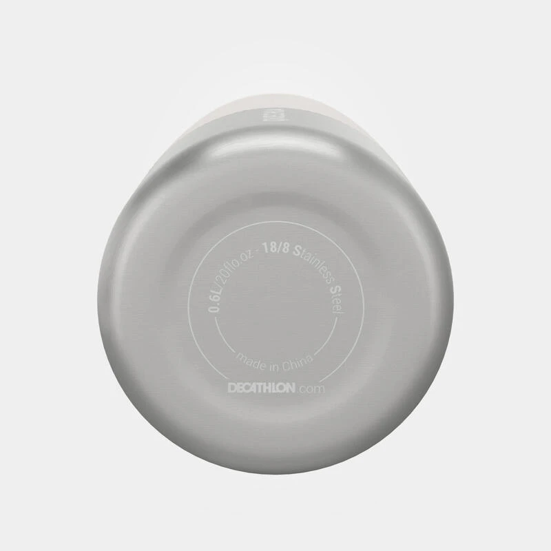 Quechua Gourde Inox 0,6L Avec Bouchon à Vis Pour La Randonnée - Blanc 10 Quechua Gourde Inox 0,6L Avec Bouchon à Vis Pour La Randonnée - Blanc – Image 8