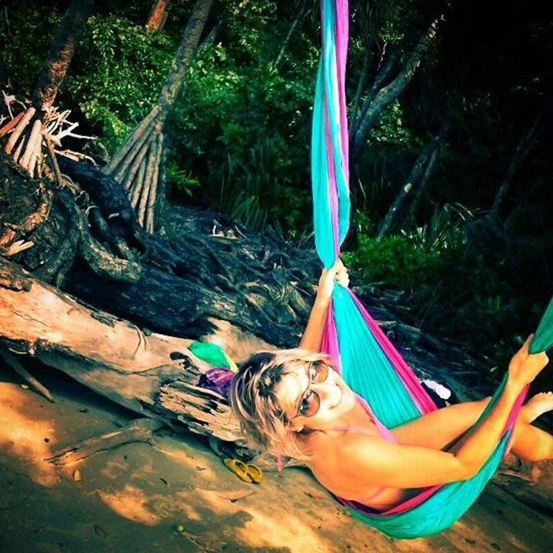 TICKET TO THE MOON Hamac TTTM King Size Bleu Aqua / Rose 6 TICKET TO THE MOON Hamac TTTM King Size Bleu Aqua / Rose – Image 4