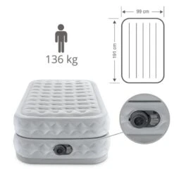 Intex Matelas Gonflable - 1-Person - 99 X 191 X 51 Cm - Gris -Magasin De Matériel De Camping intex matelas gonflable 1 person 99 x 191 x 51 cm gris 3