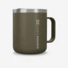 Quechua Mug MH500 Isotherme (double Paroi Inox) Camp Du Randonneur 0,38L Kaki -Magasin De Matériel De Camping mug mh500 isotherme double paroi inox camp du randonneur 038l kaki