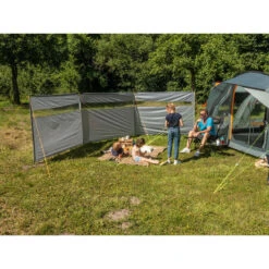Paravent De Camping Bora - Brise-Vue - 6,0 X 1,4 M - Résistant Au Vent - Gris -Magasin De Matériel De Camping paravent de camping bora brise vue 60 x 14 m resistant au vent gris 2