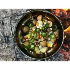 Pathfinder Poêle à Frire Pliable En Acier Inoxydable Avec Couvercle -Magasin De Matériel De Camping pathfinder poele a frire pliable en acier inoxydable avec couvercle 2