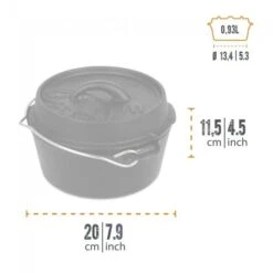 Petromax Dutch Oven FT1-1QT - Sans Pieds -Magasin De Matériel De Camping petromax dutch oven ft1 1qt sans pieds 2