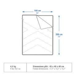 Quechua SAC DE COUCHAGE POUR LE CAMPING - ARPENAZ 10° COTON DOUBLE - 2 PERSONNES 10 Quechua SAC DE COUCHAGE POUR LE CAMPING - ARPENAZ 10° COTON DOUBLE - 2 PERSONNES -Magasin De Matériel De Camping sac de couchage pour le camping arpenaz 10 coton double 2 personnes 1