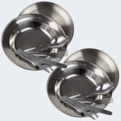 Set Couverts De Camping Et Assiette Creuse & Plate | 2 Personnes -Magasin De Matériel De Camping set couverts de camping et assiette creuse and plate 2 personnes 2