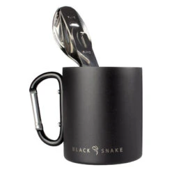 Set De Couverts De Camping & Tasse Thermique à Mousqueton | 1 Personne