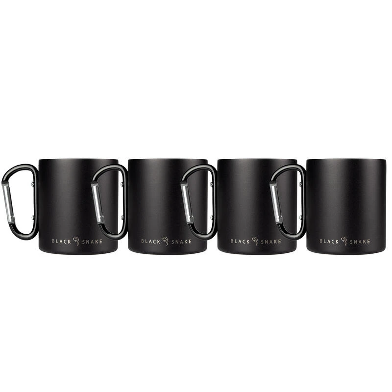 Tasse Thermique De Camping 300 Ml | Mousqueton | Acier Inoxydable | 4 Gobelets 3 Tasse Thermique De Camping 300 Ml | Mousqueton | Acier Inoxydable | 4 Gobelets