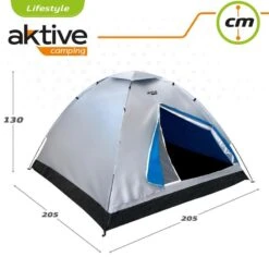 Tente 4 Hommes 205x205x130 Cm Aktive 8 Tente 4 Hommes 205x205x130 Cm Aktive -Magasin De Matériel De Camping tente 4 hommes 205x205x130 cm aktive 2
