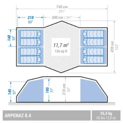 Quechua Tente à Arceaux De Camping - Arpenaz 8.4 - 8 Personnes - 4 Chambres 13 Quechua Tente à Arceaux De Camping - Arpenaz 8.4 - 8 Personnes - 4 Chambres -Magasin De Matériel De Camping tente a arceaux de camping arpenaz 84 8 personnes 4 chambres 1