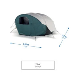Quechua Tente Bulle De Camping - AirSeconds Skyview Polycoton - 2 Personnes - 1 Chambre -Magasin De Matériel De Camping tente bulle de camping airseconds skyview polycoton 2 personnes 1 chambre 3