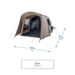 Quechua Tente Gonflable De Camping - AirSeconds 4.2 Polycoton - 4 Personnes - 2 Chambres -Magasin De Matériel De Camping tente gonflable de camping airseconds 42 polycoton 4 personnes 2 chambres 2