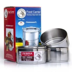 Zebra Porte-nourriture En Acier Inoxydable 12cm X 3 Couches -Magasin De Matériel De Camping zebra porte nourriture en acier inoxydable 12cm x 3 couches 2